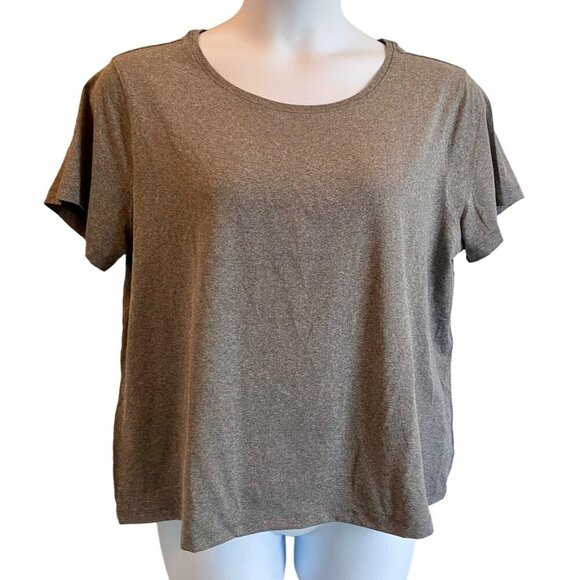 All In Motion Heather Gray Semi-Fit Short Sleeve T-Shirt Women's XXL NEW NWT - Picture 2 of 8